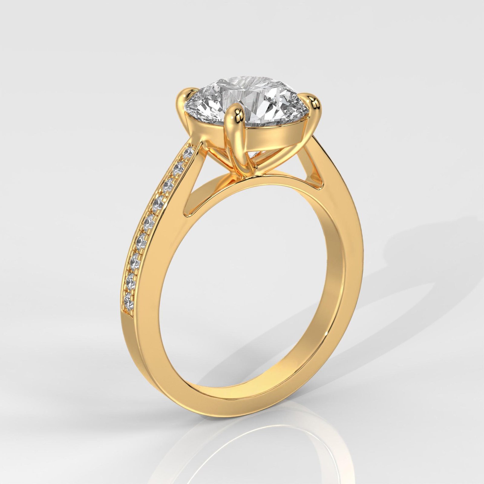 Round Brilliant Engagement Ring with Halo Setting - Image 3