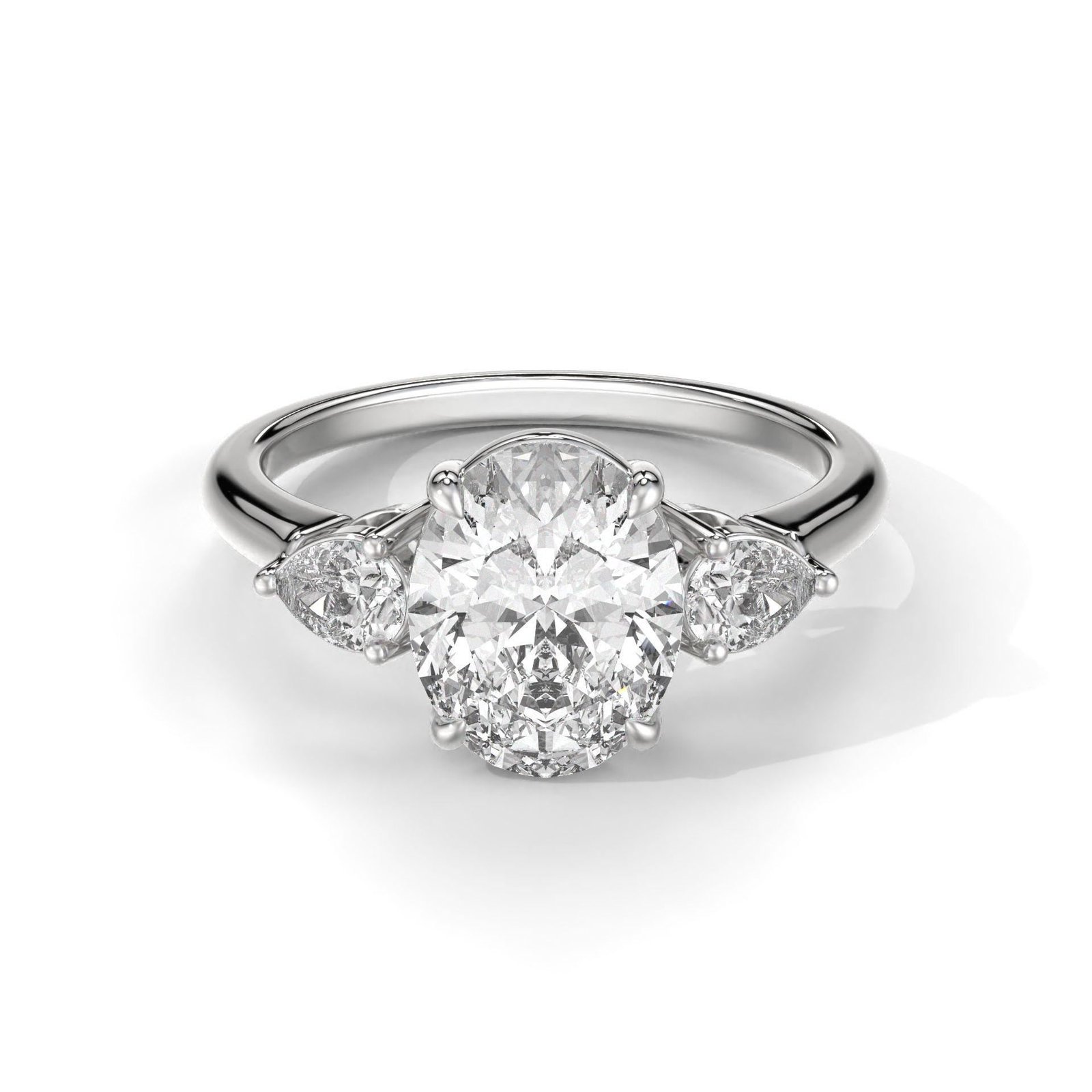 Oval And Pear Cut Engagement Ring - Image 9