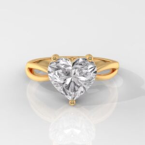Heart Brlliant Cut Engagement Ring