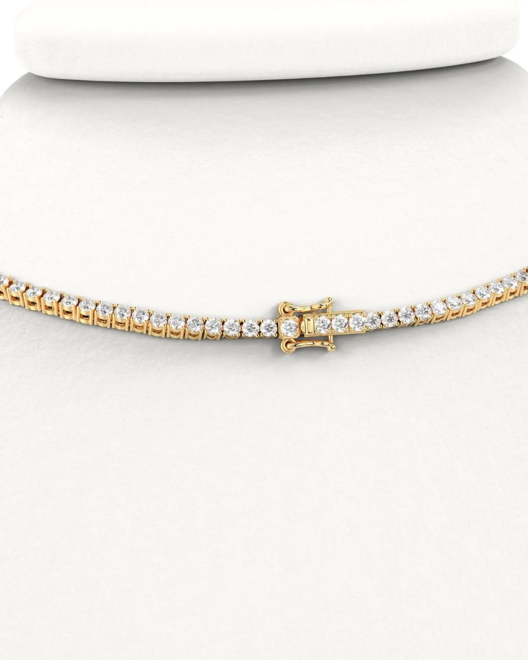 Round Brilliant Cut Tennis Necklace - Image 2