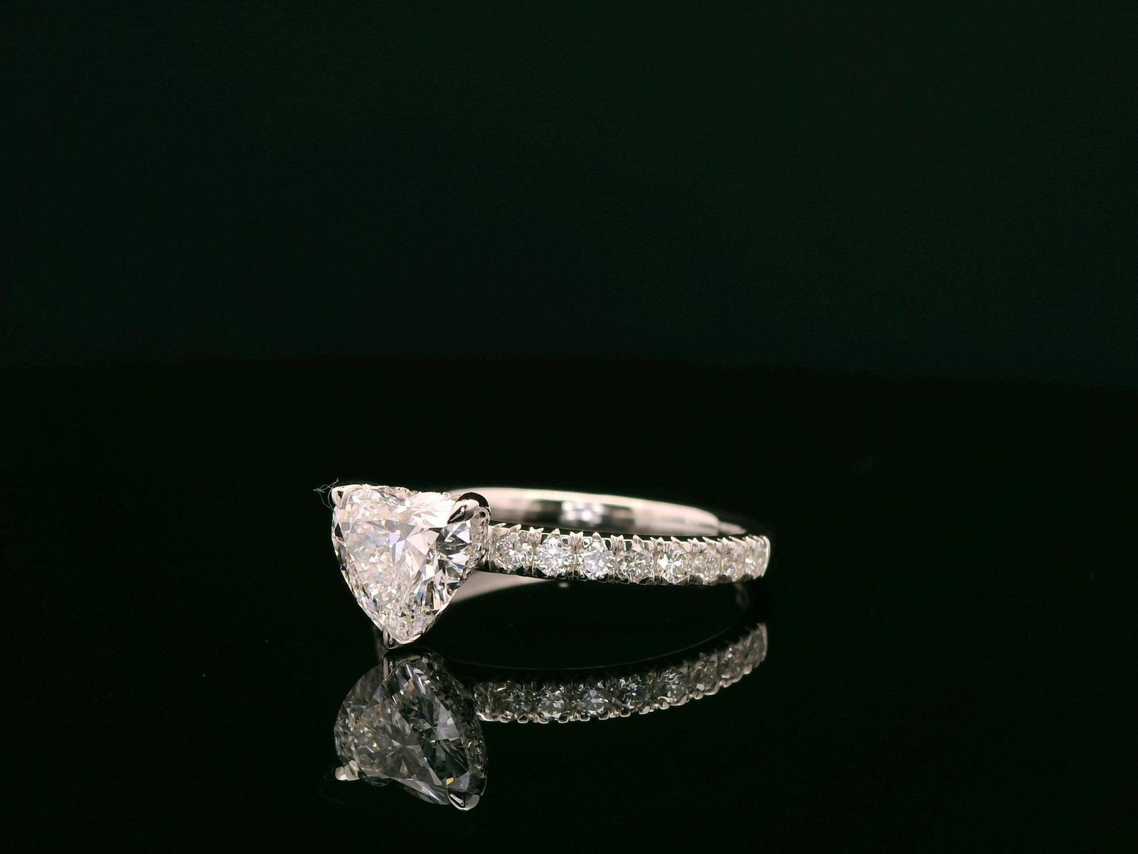 Heart-Shaped Diamond Hidden Halo Engagement Ring - Image 9