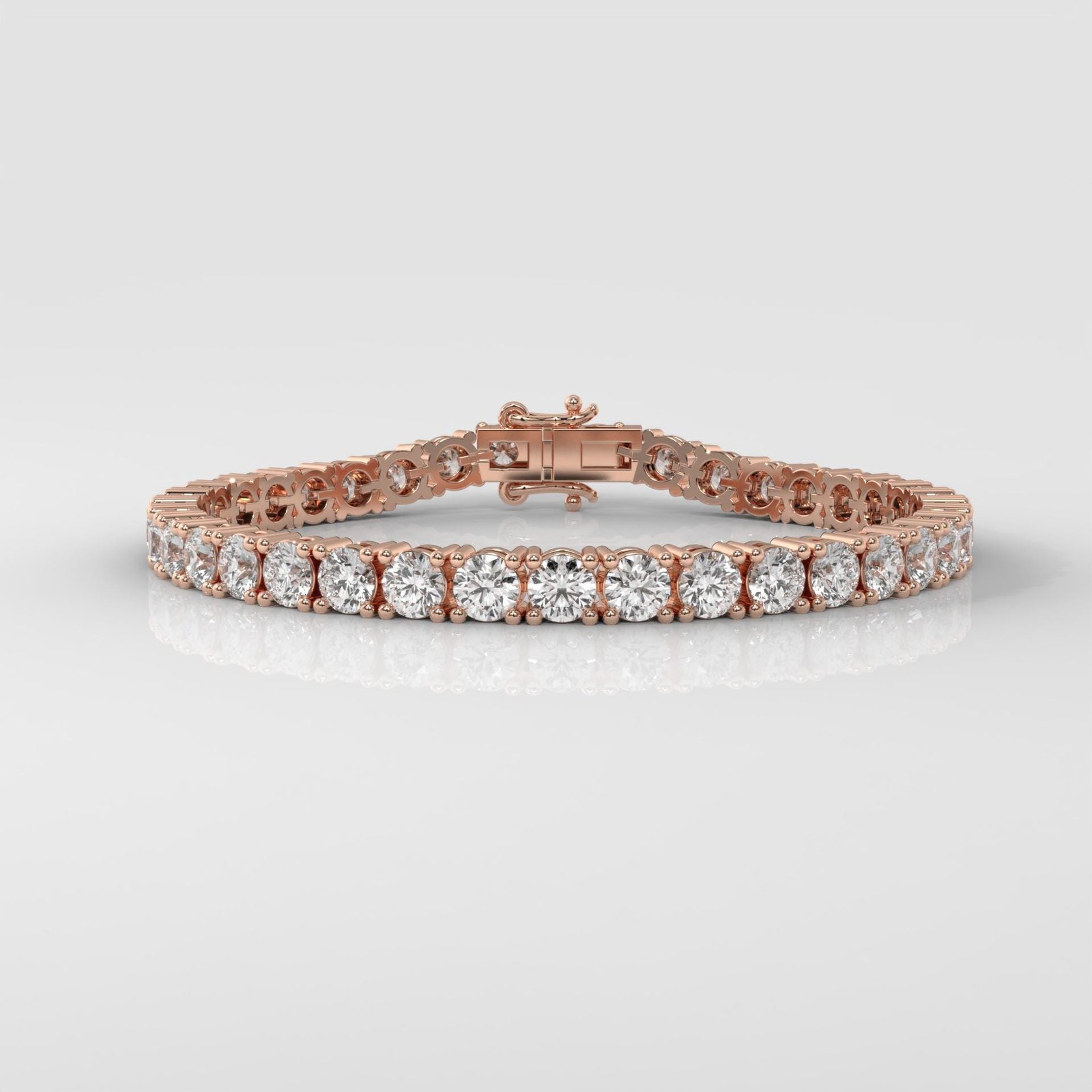 12CT Round Brilliant Cut Tennis Bracelet - Image 5