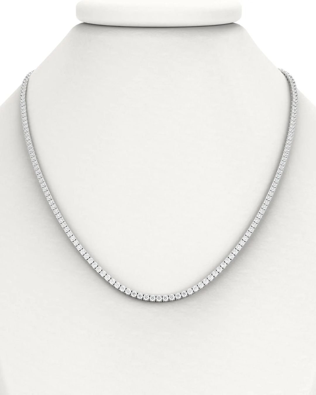 Round Brilliant Cut Tennis Necklace - Image 6