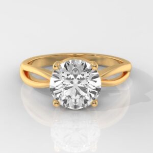 Round Twisted Infinity Engagement Ring