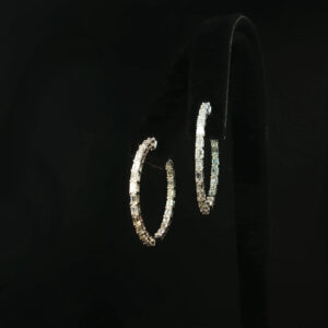 Emerald Cut Lab-Grown Diamond Hoop Earrings with 2.71 CTW