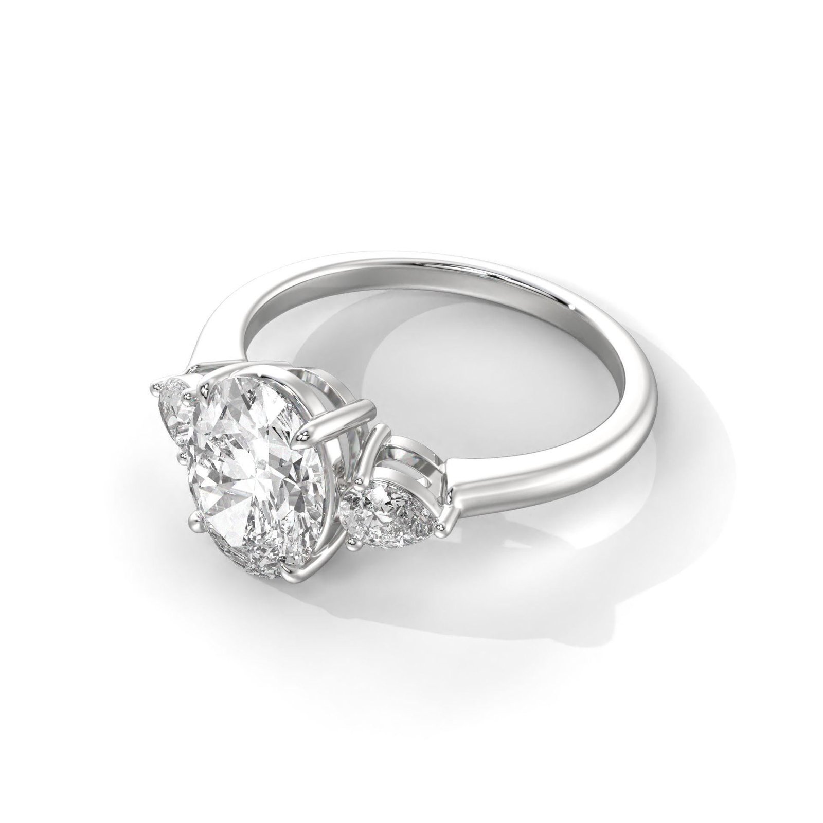 Oval And Pear Cut Engagement Ring - Image 3