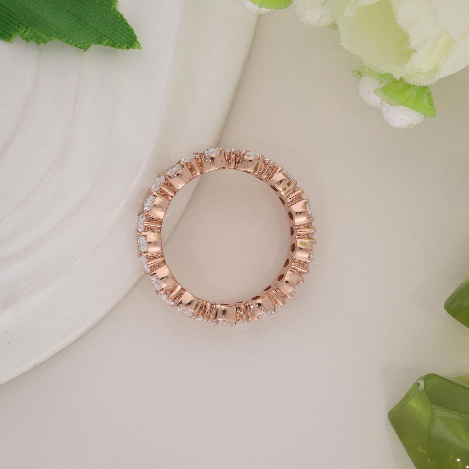 Rose Gold Pear Shape Eternity Band - Image 3