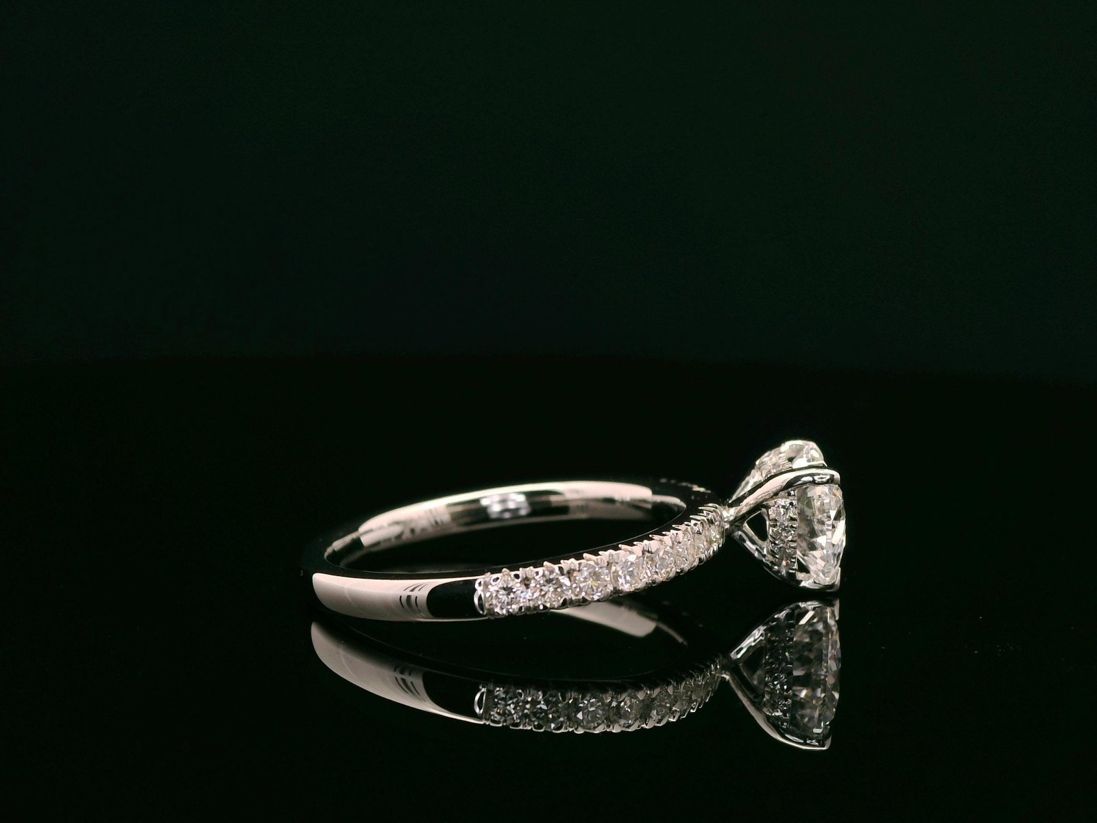 Heart-Shaped Diamond Hidden Halo Engagement Ring - Image 8