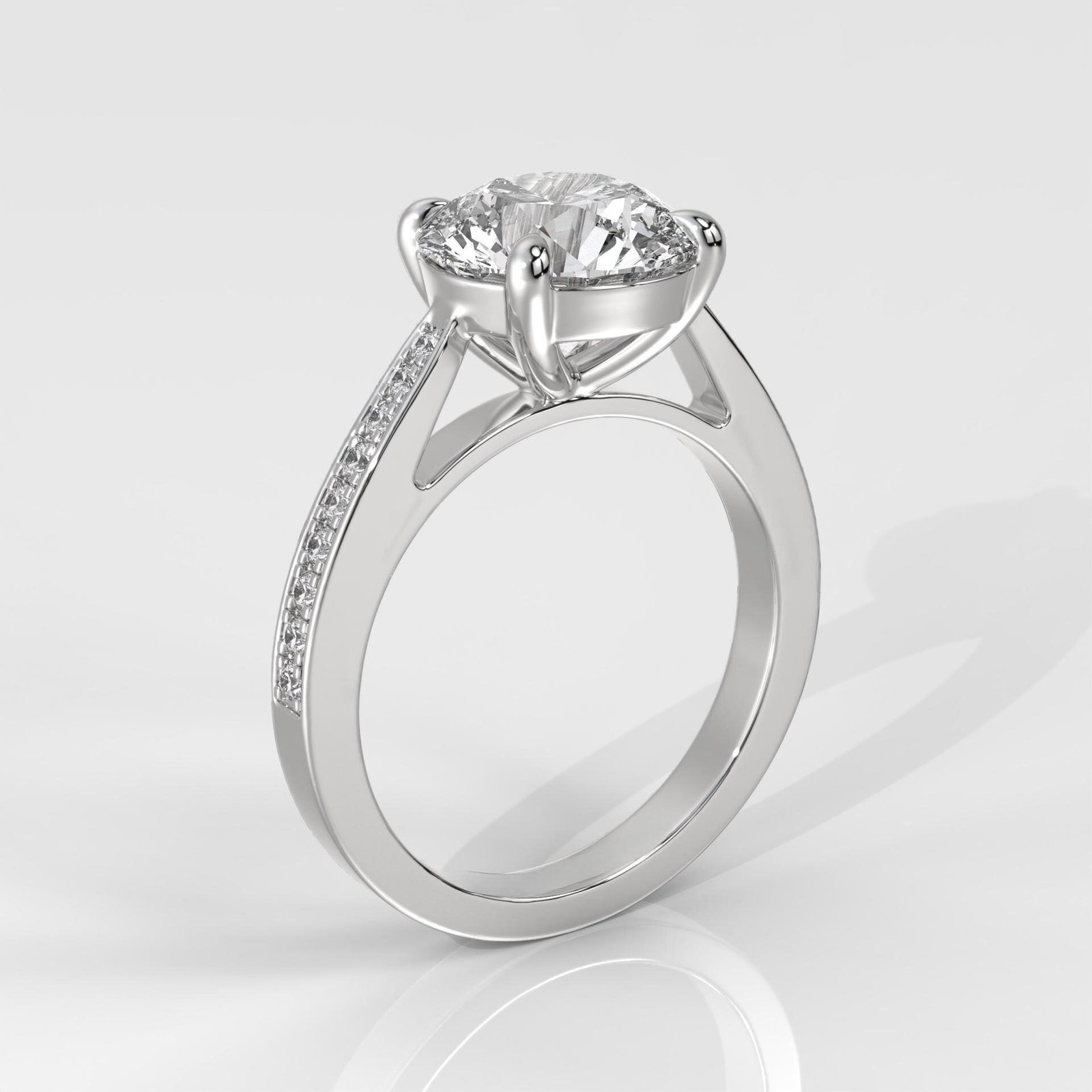 Round Brilliant Engagement Ring with Halo Setting - Image 6