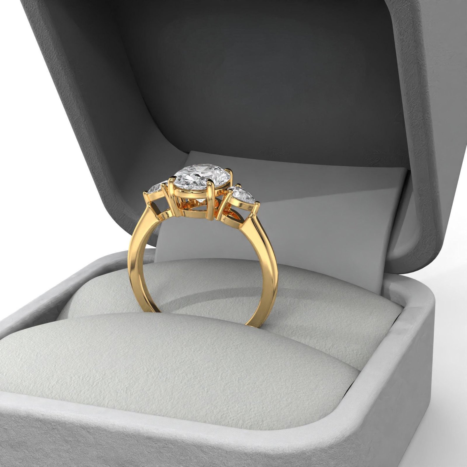 Oval And Pear Cut Engagement Ring - Image 5