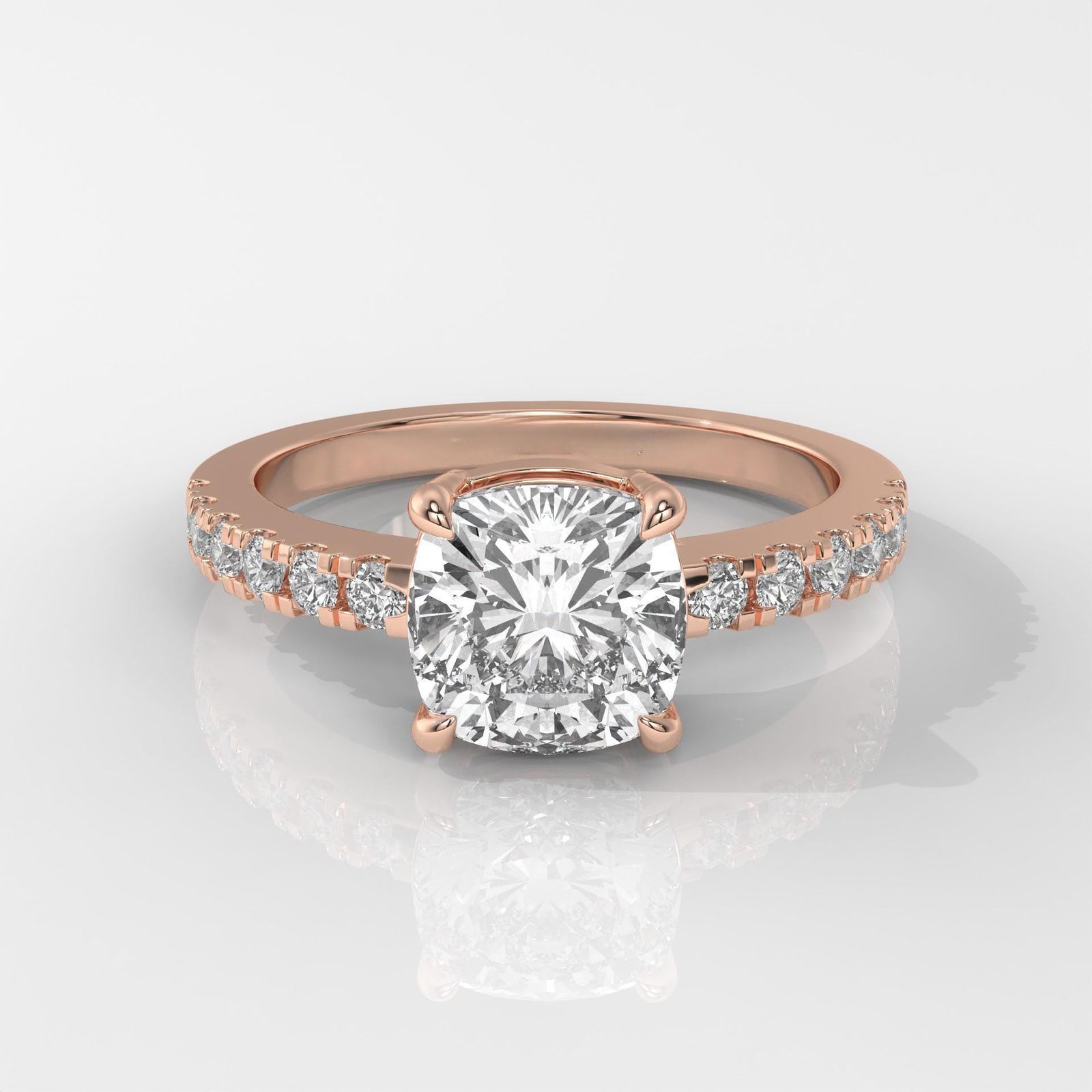 Square Cushion Cut Engagement Ring - Image 7