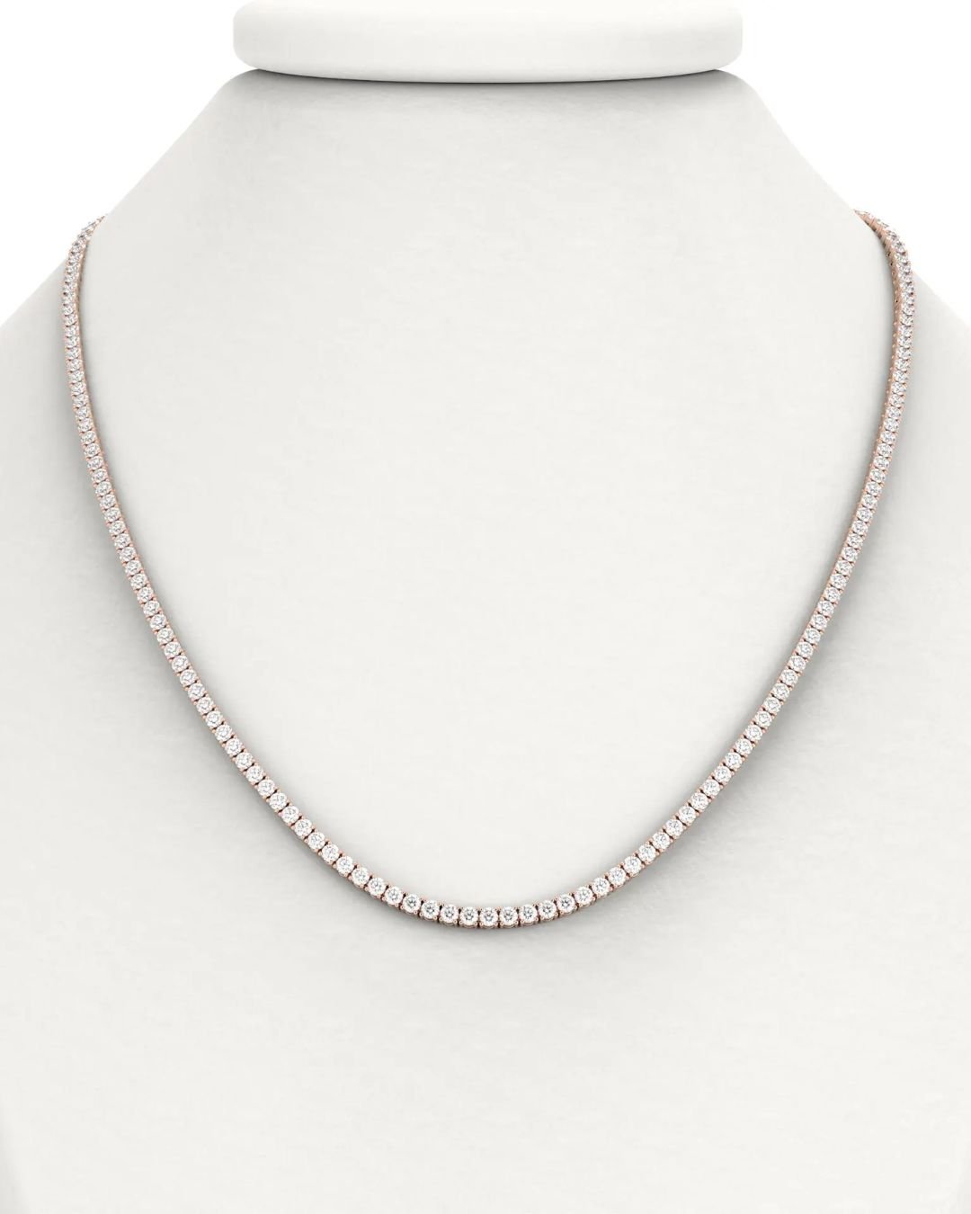 Round Brilliant Cut Tennis Necklace - Image 3