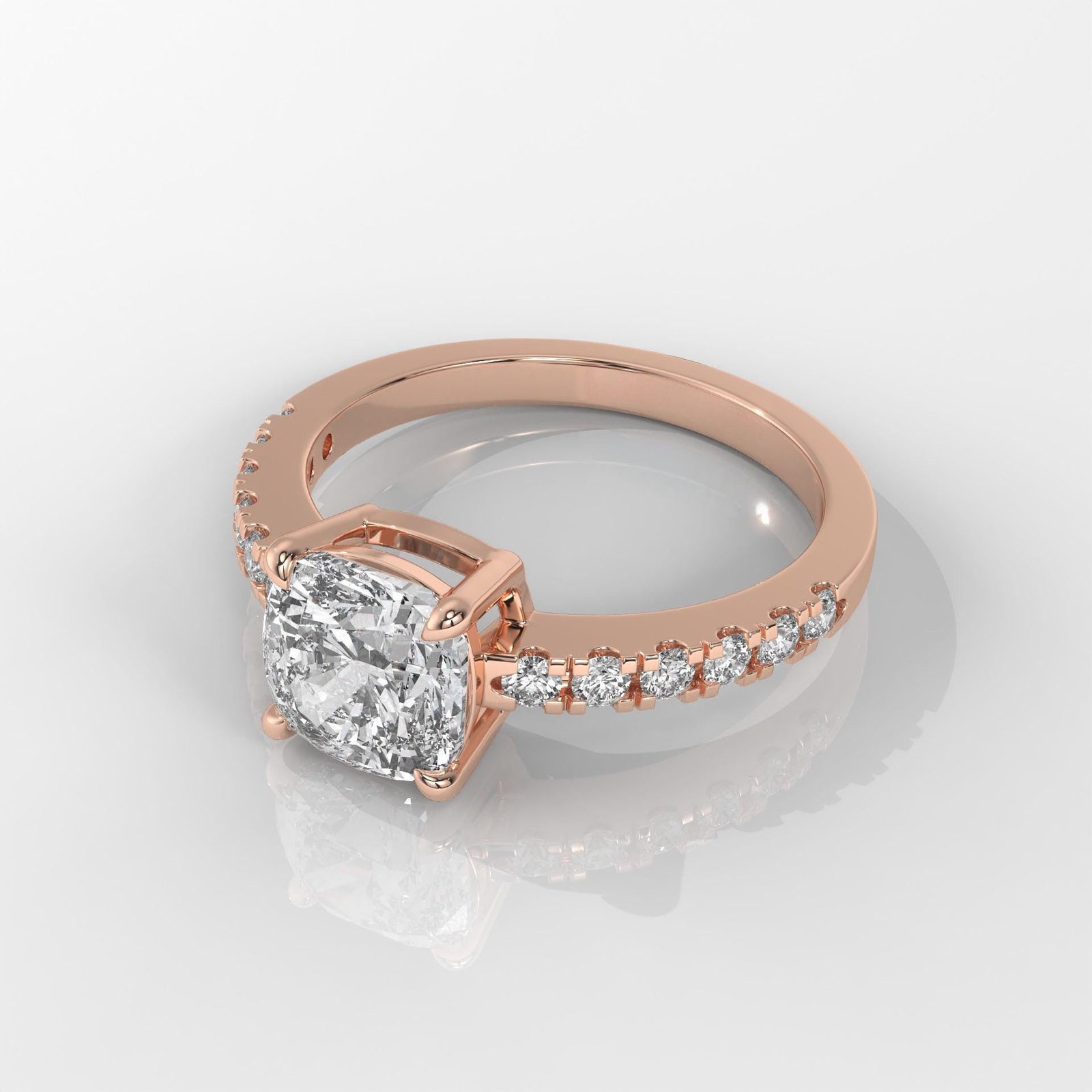 Square Cushion Cut Engagement Ring - Image 8