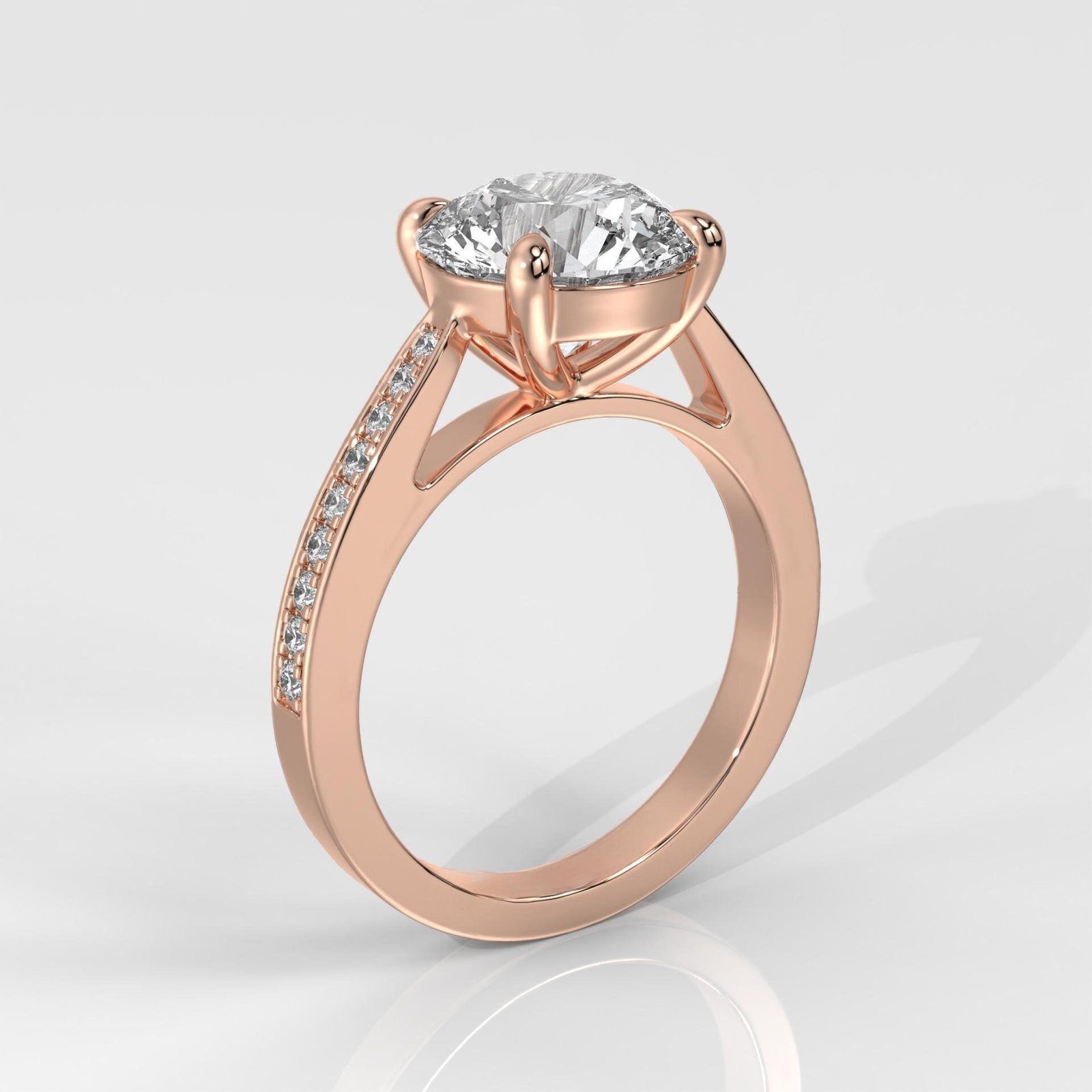 Round Brilliant Engagement Ring with Halo Setting - Image 9