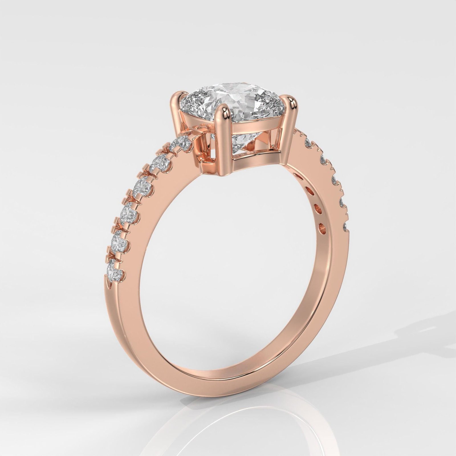 Square Cushion Cut Engagement Ring - Image 9