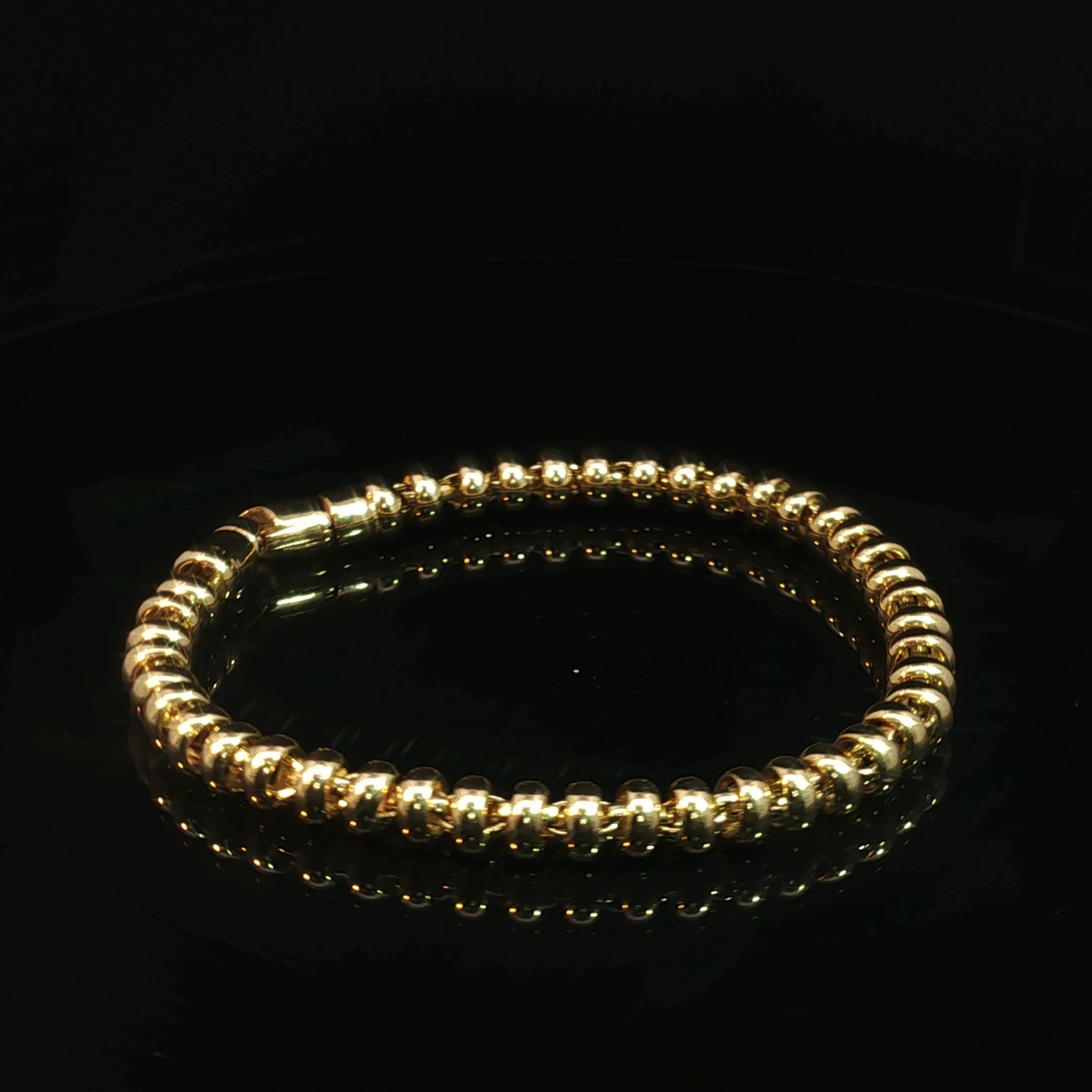18K Gold Bead Bracelet