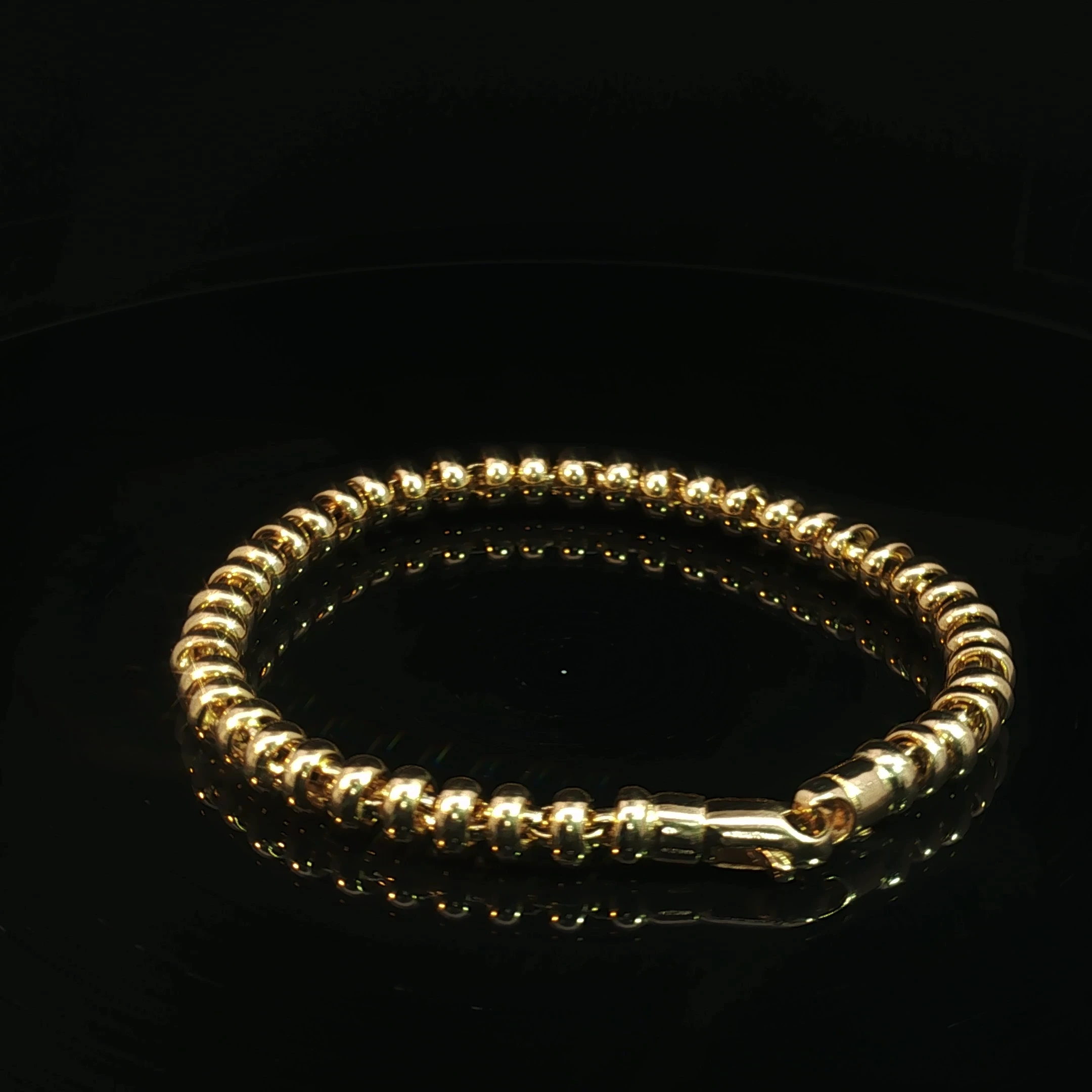 18K Gold Bead Bracelet - Image 2