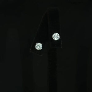 Classic Round Natural Diamond Stud Earrings with 2.01 CTW (1CT Each)