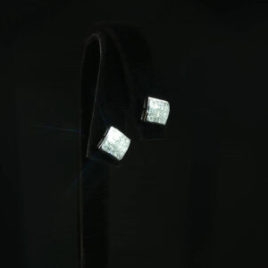Princess Cut Natural Diamond Stud Earrings with 0.78 CTW