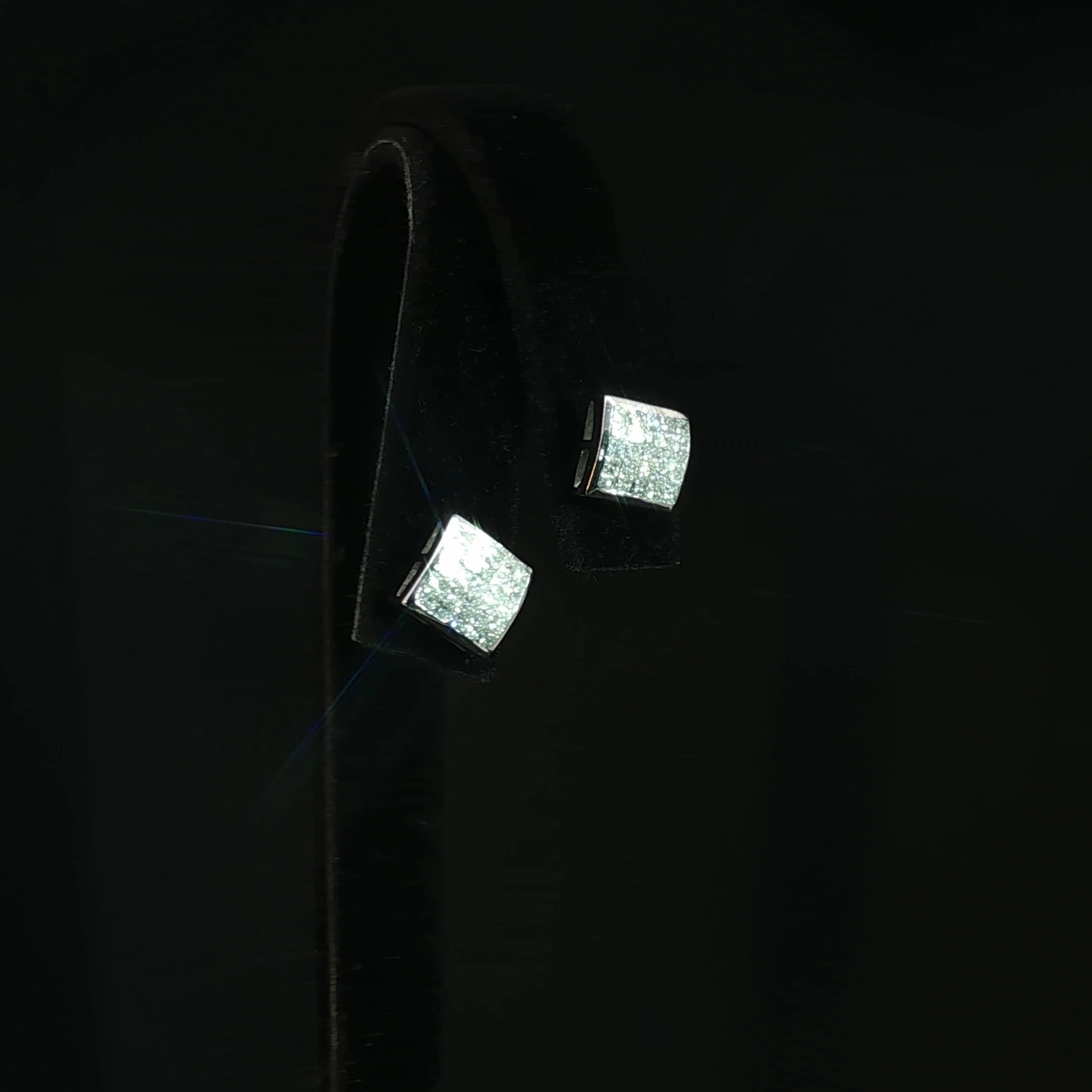 Princess Cut Natural Diamond Stud Earrings with 0.78 CTW