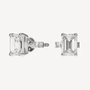 Leila Gold Diamond Baguette Earrings