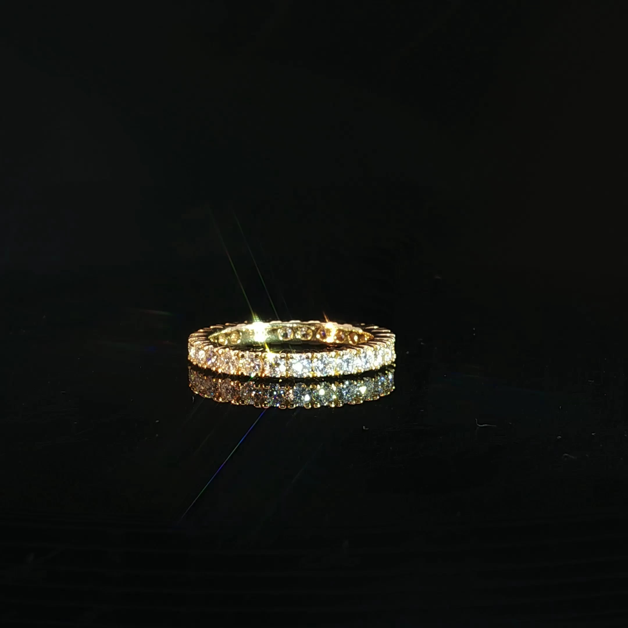 14K Gold Eternity Band with 1.55CT Diamonds - Image 4