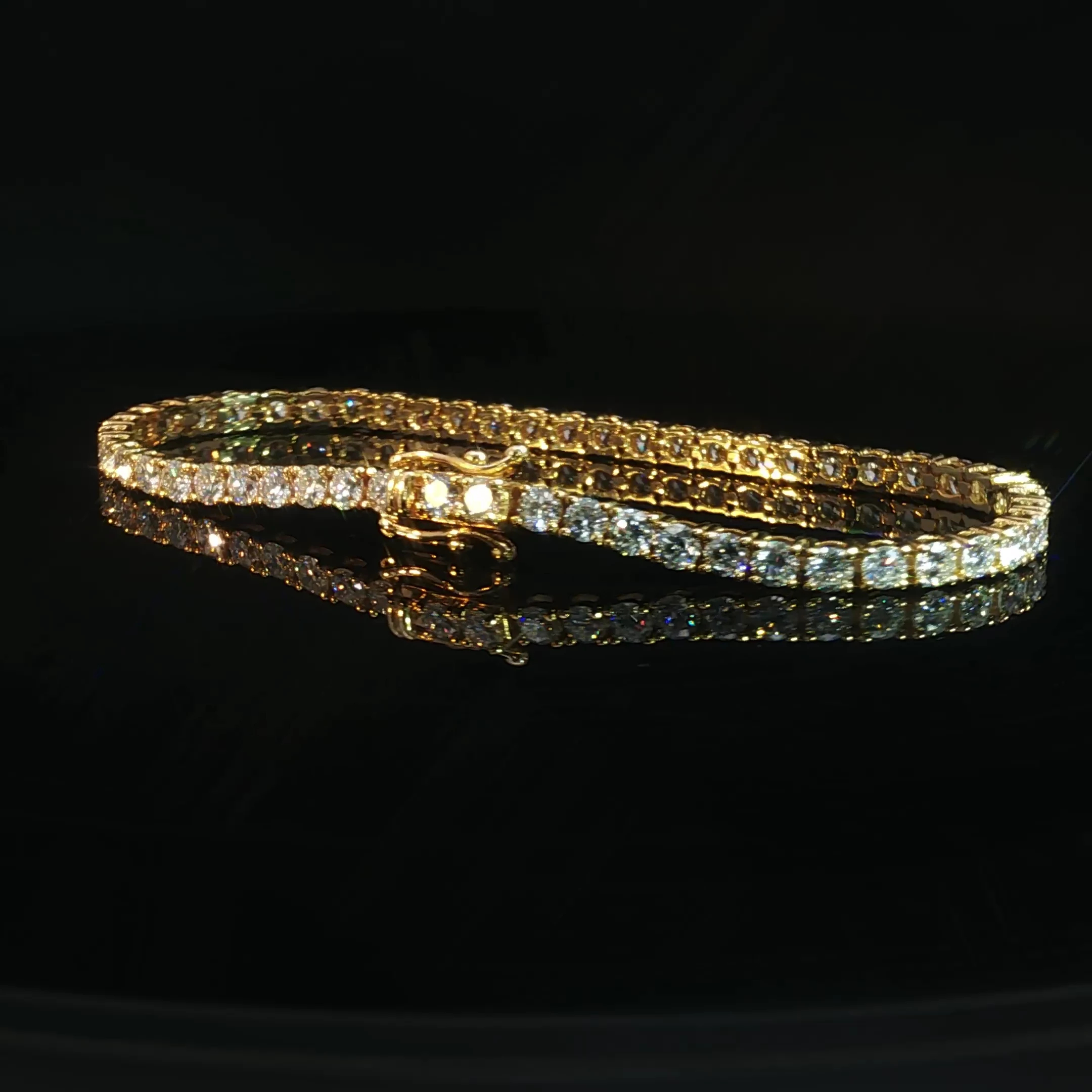 14K Gold Diamond Tennis Bracelet - Image 3