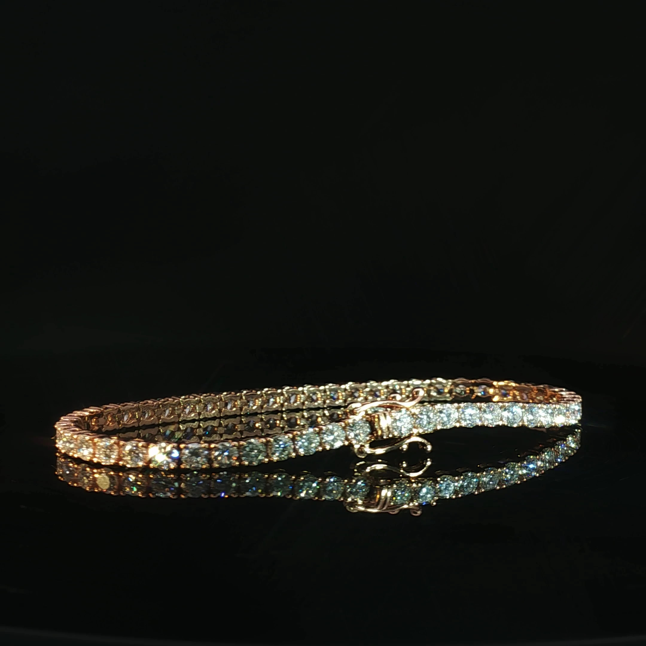 14K Rose Gold Diamond Tennis Bracelet