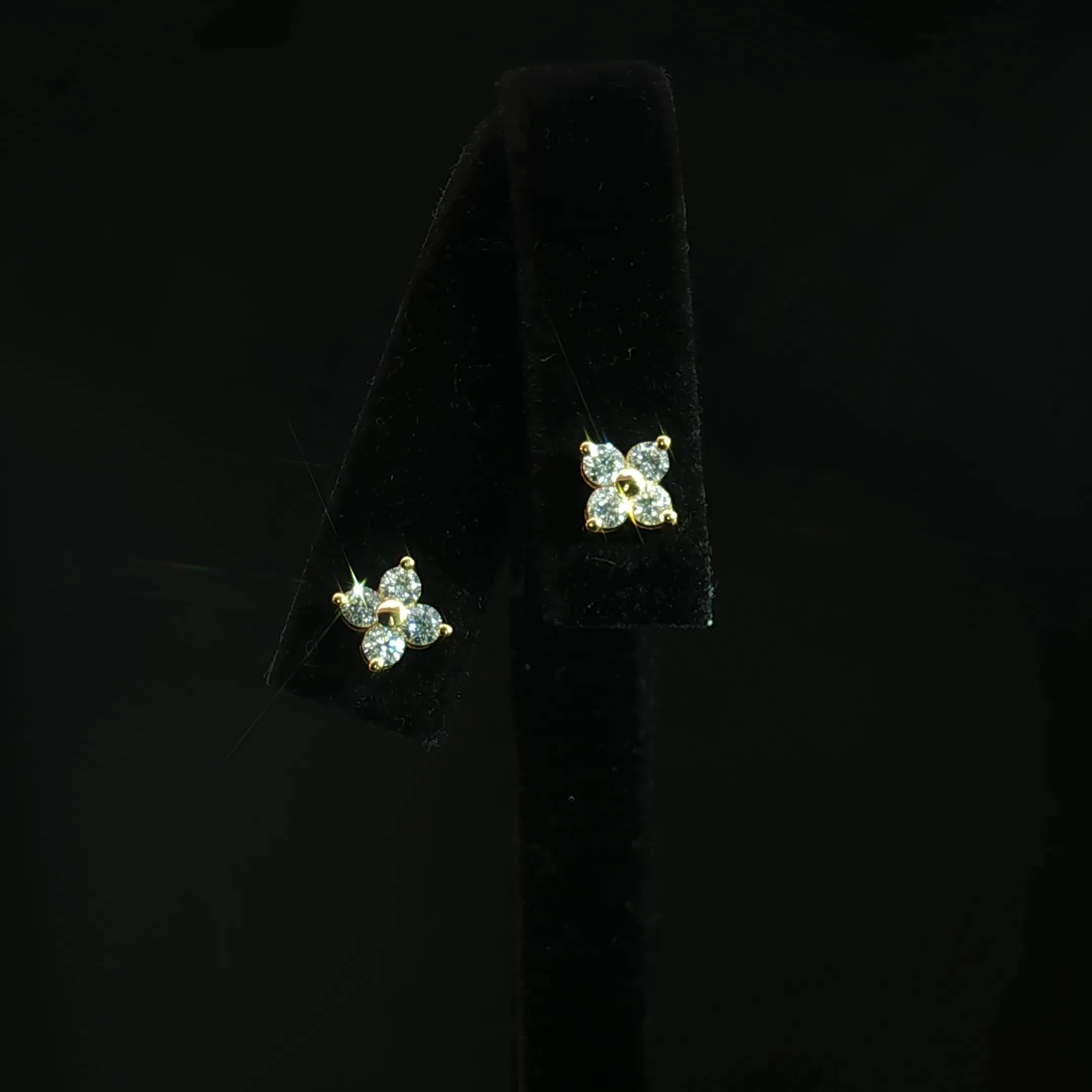 Floral Cluster Lab-Grown Diamond Stud Earrings with 0.58 CTW