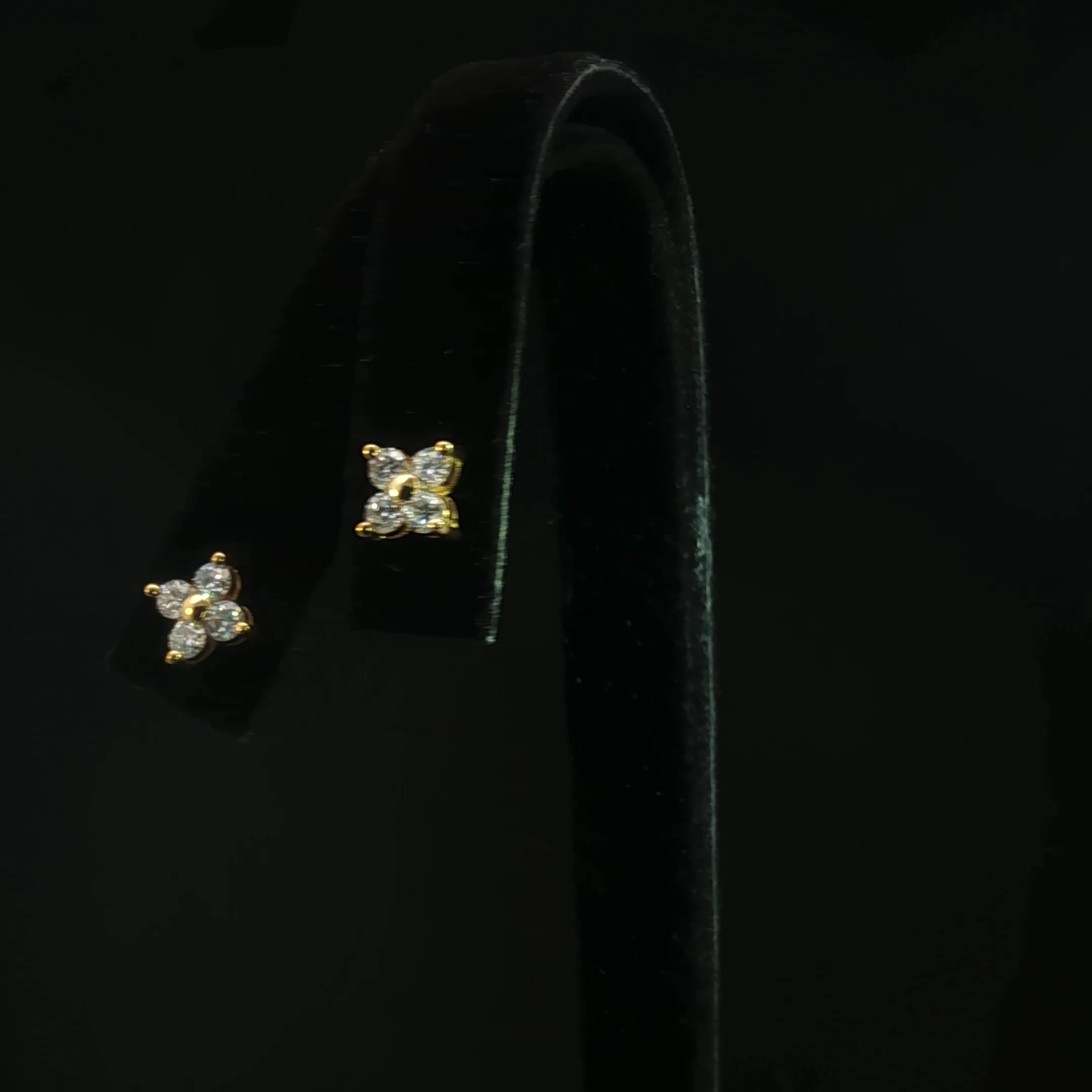 Floral Cluster Lab-Grown Diamond Stud Earrings with 0.58 CTW - Image 2