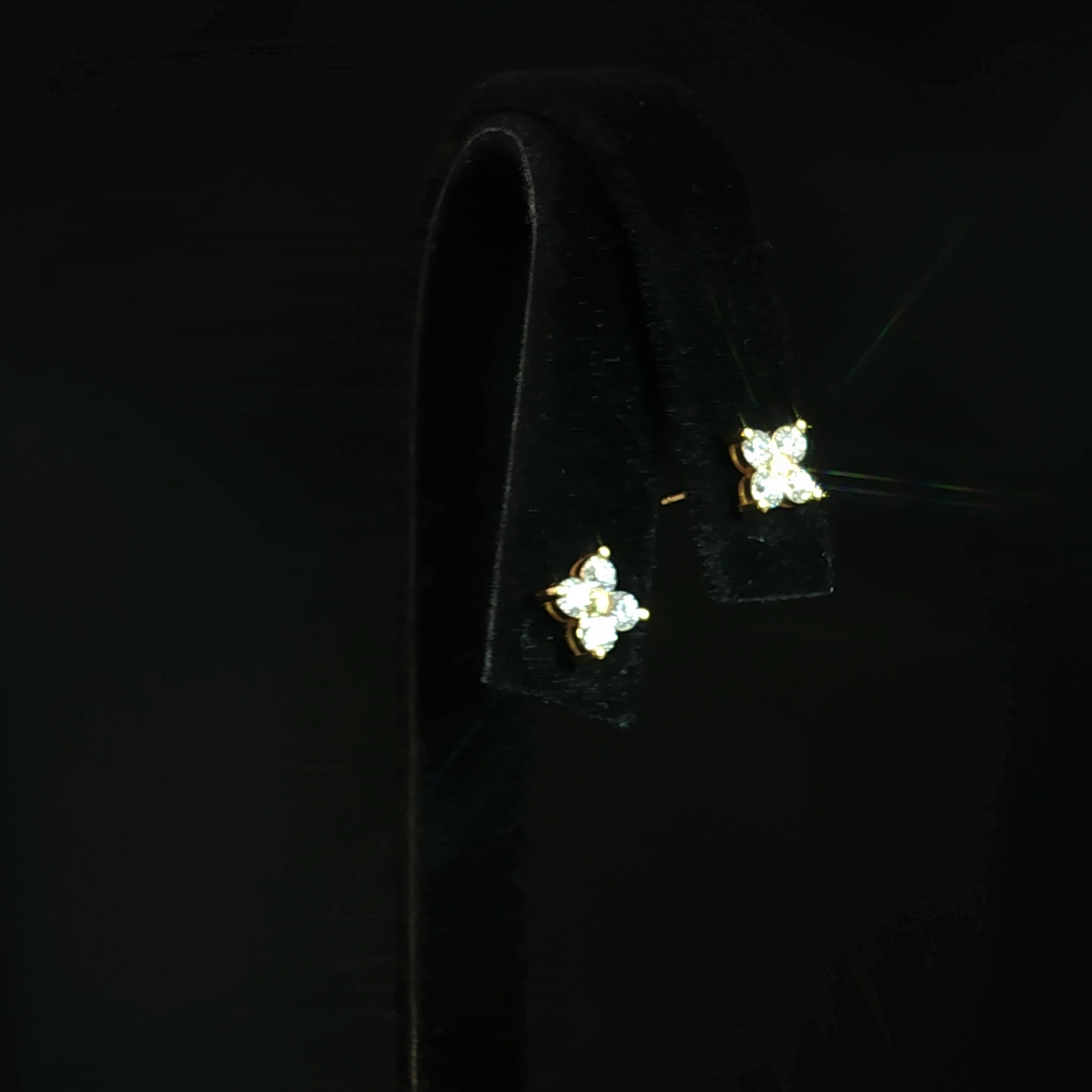 Floral Cluster Lab-Grown Diamond Stud Earrings with 0.58 CTW - Image 3