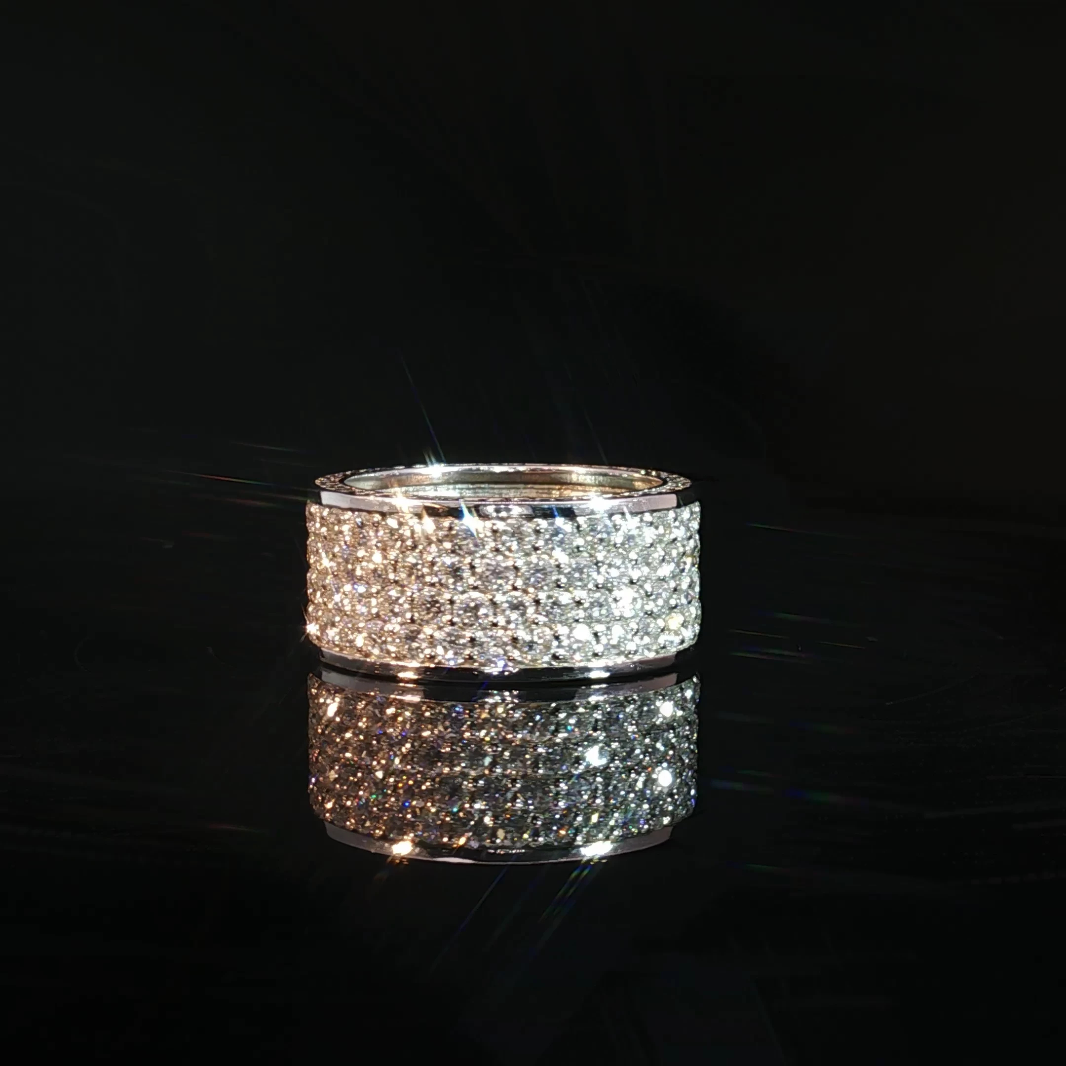 14K Gold Full Eternity Band with 11.56CT Diamonds - Image 3