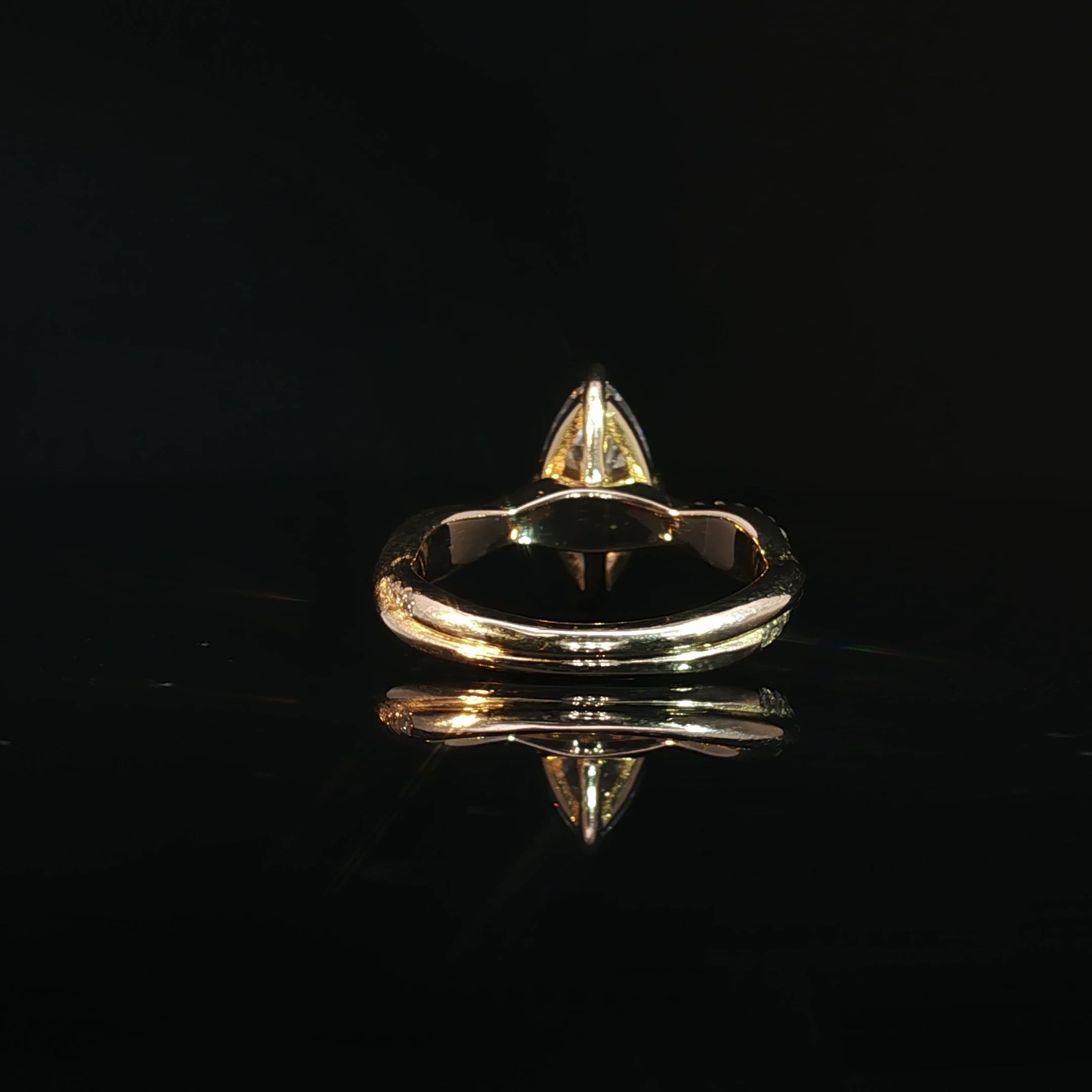 Marquise Cut Engagement Ring with Twisted Band & 1.93 CTW - Image 2