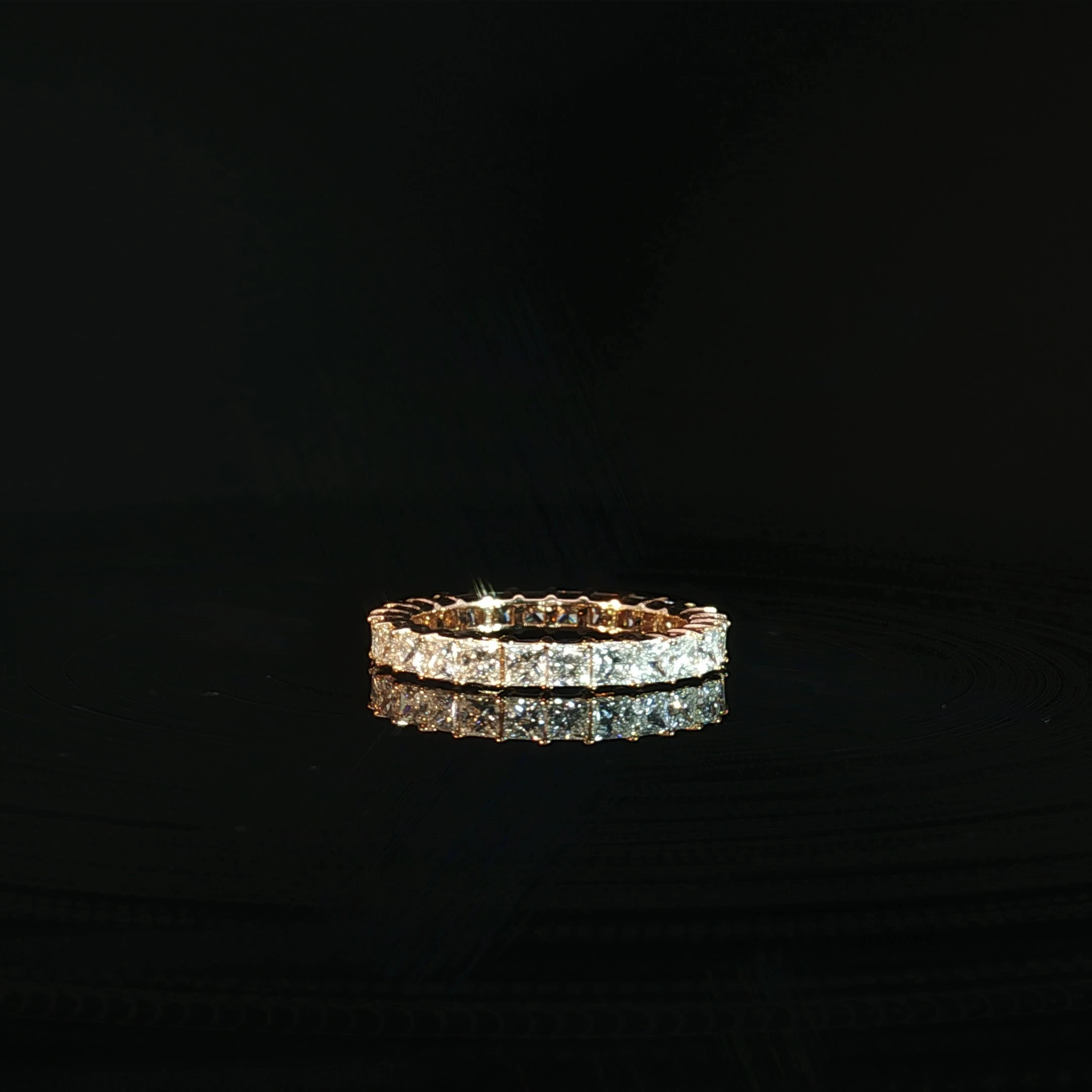 14K Gold Princess Cut Eternity Band with 1.95CTW - Image 2
