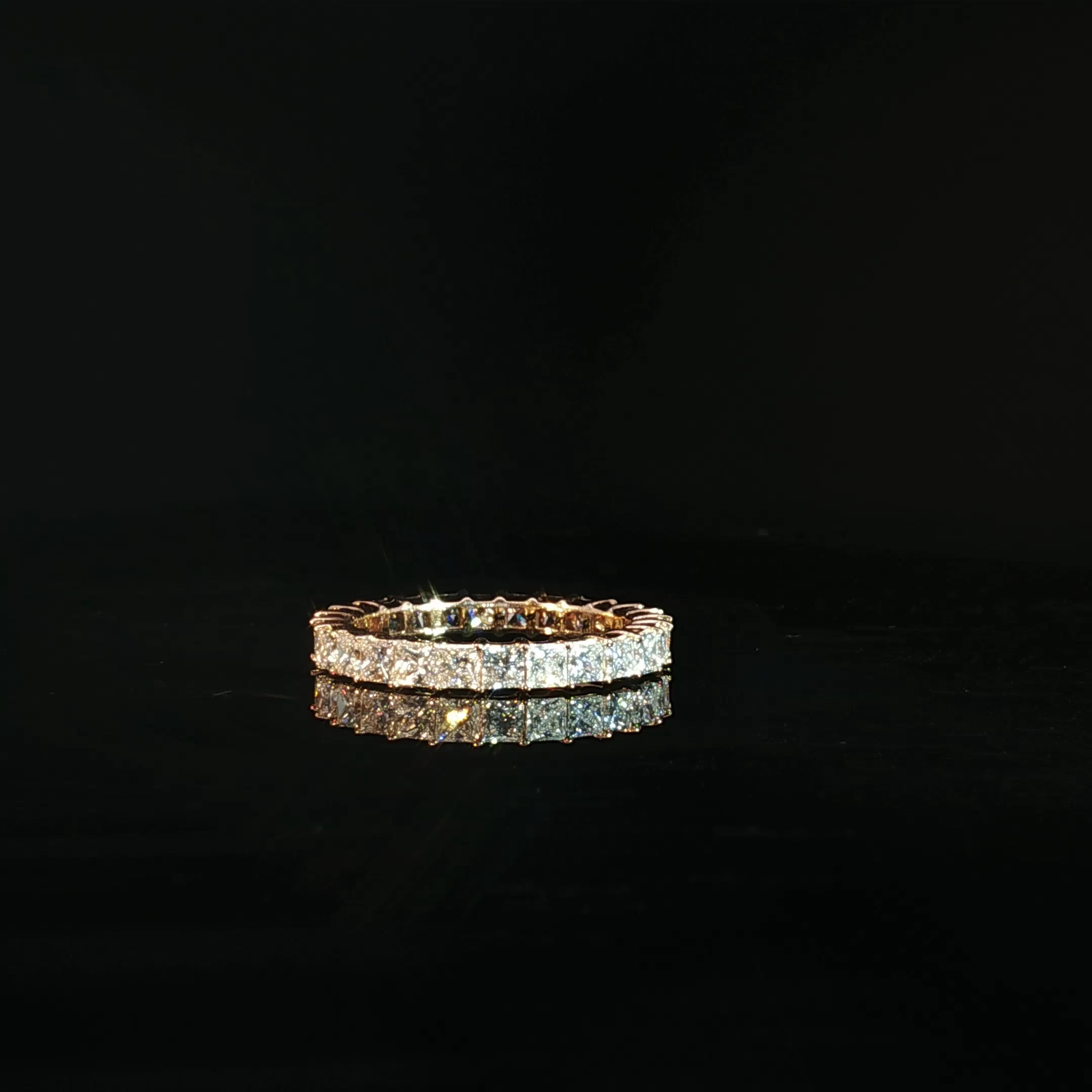 14K Gold Princess Cut Eternity Band with 1.95CTW - Image 4