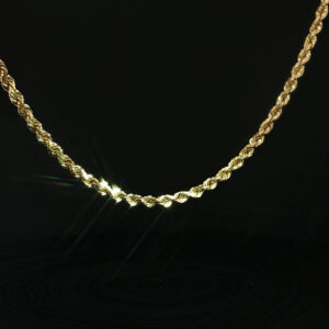 10K Yellow Gold Rope Chain Necklace