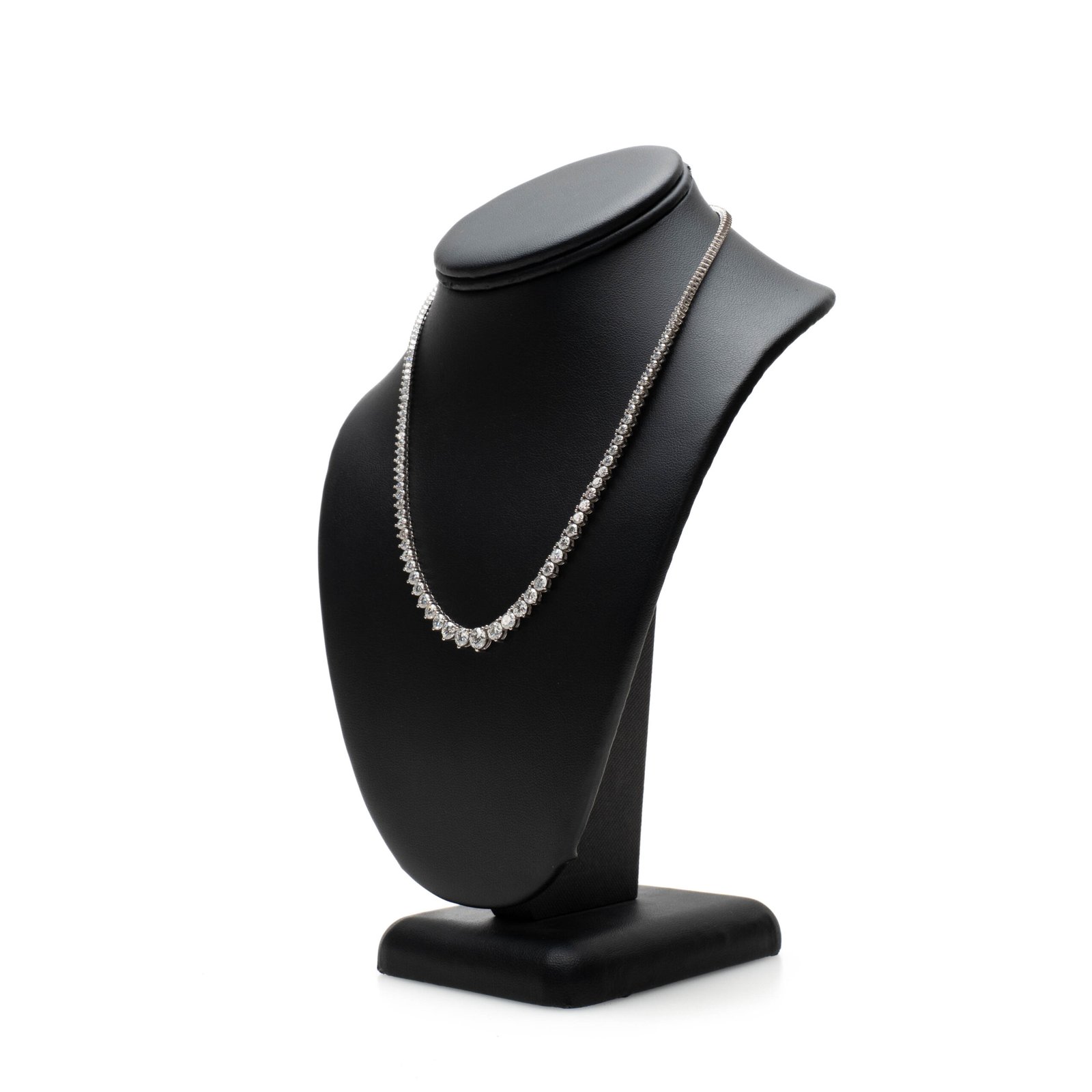 14K Gold Round Diamond Tennis Necklace – 14.8CT - Image 2
