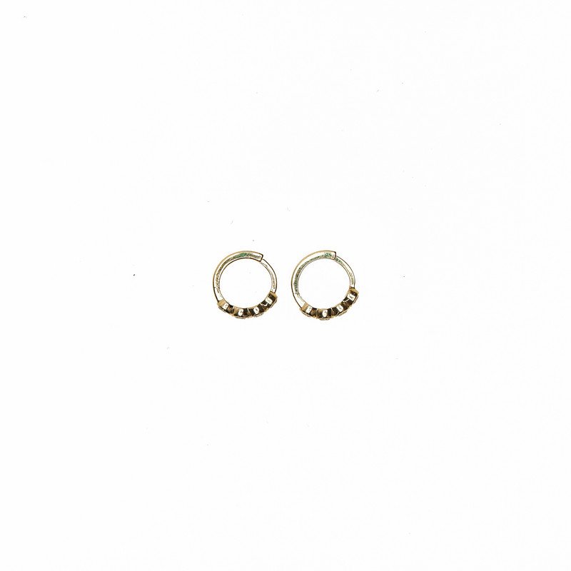 14K Round Bezel Set Diamond Hoop Earrings – 0.35 Carats - Image 2