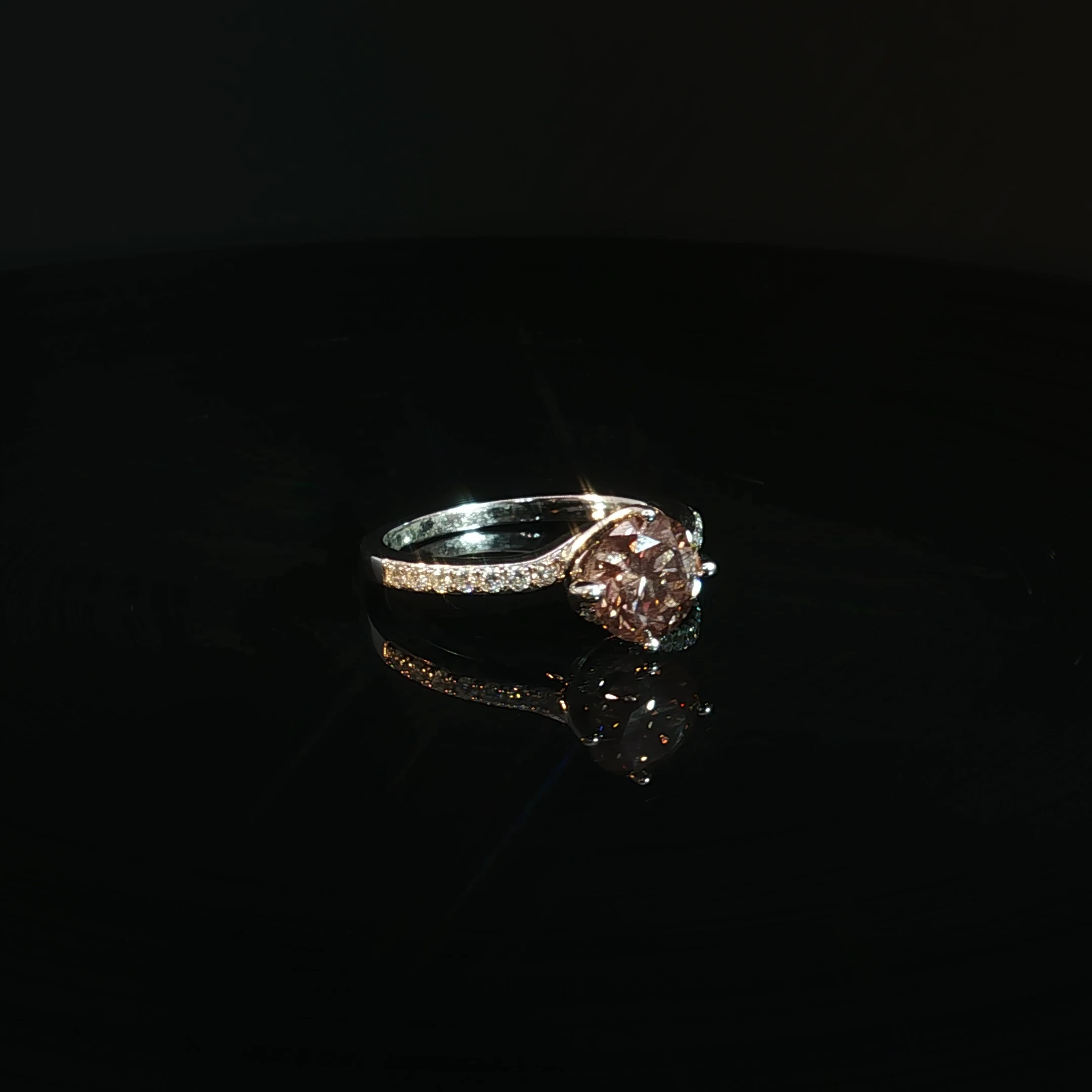 14K Gold Round Diamond Crossover Ring with 1.78CT Diamonds