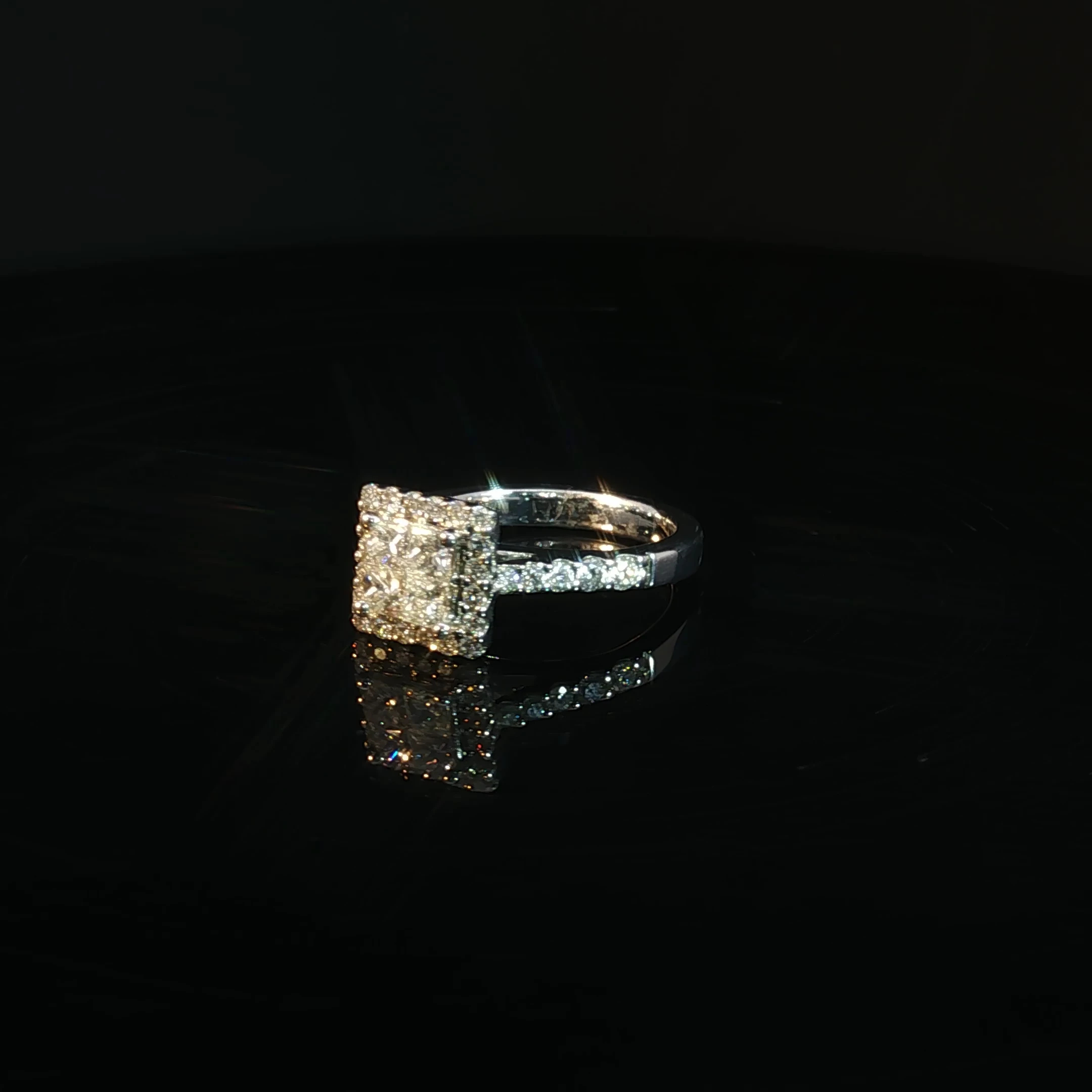 14K Gold Princess Cut Engagement Ring with 2.05CT Diamonds - Image 3