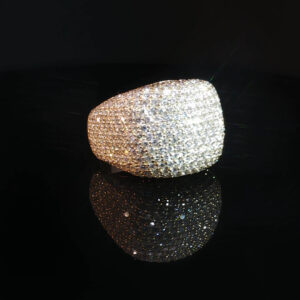 Men’s Wide Pavé Natural Diamond Pinky Ring