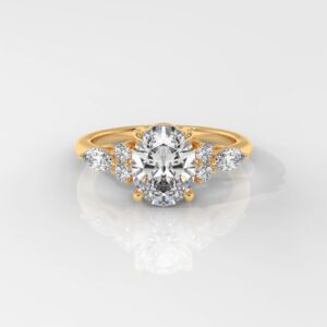 Oval Cut Lab Grown Diamond Engagement Ring