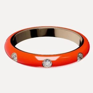Rose Gold Diamond Enamel Ring