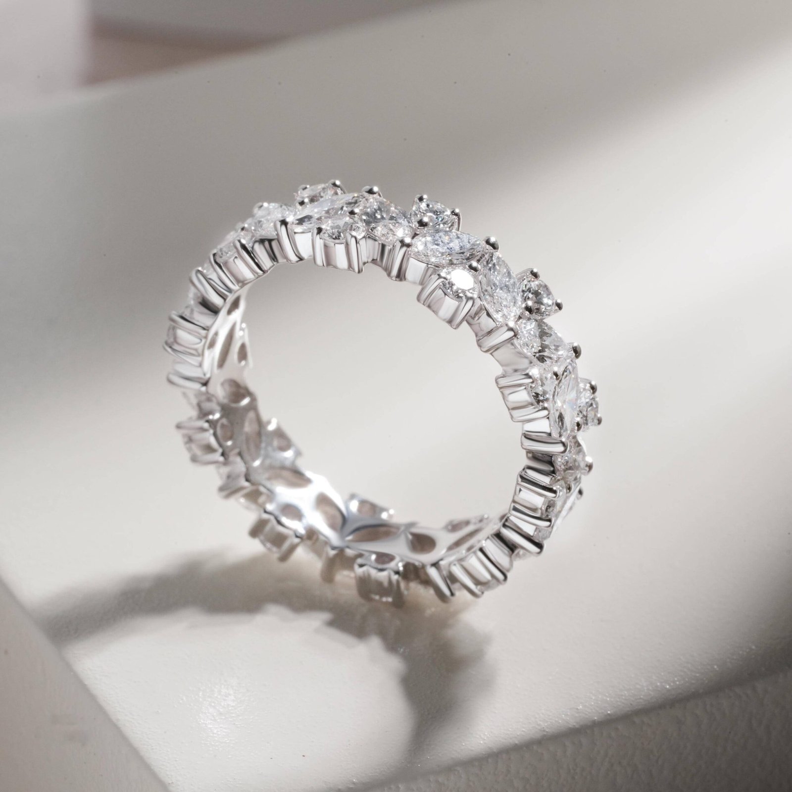 Round Marquise Cut Eternity Ring - Image 2