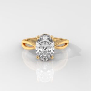 Oval Cut Infinty Engagement Ring
