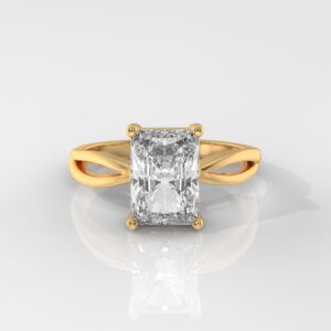 Radaint Cut Infinty Engagement Ring