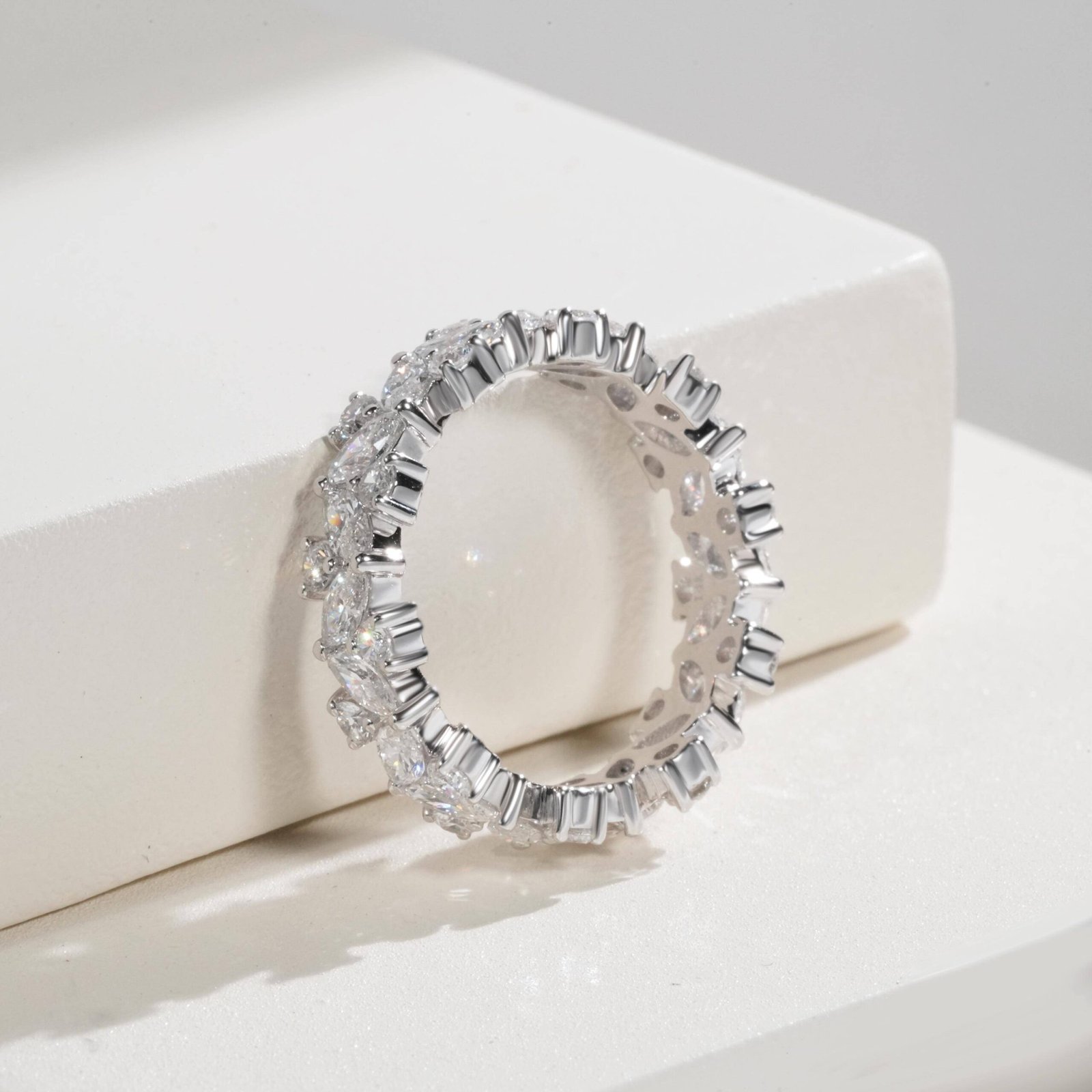 Round Marquise Cut Eternity Ring - Image 4