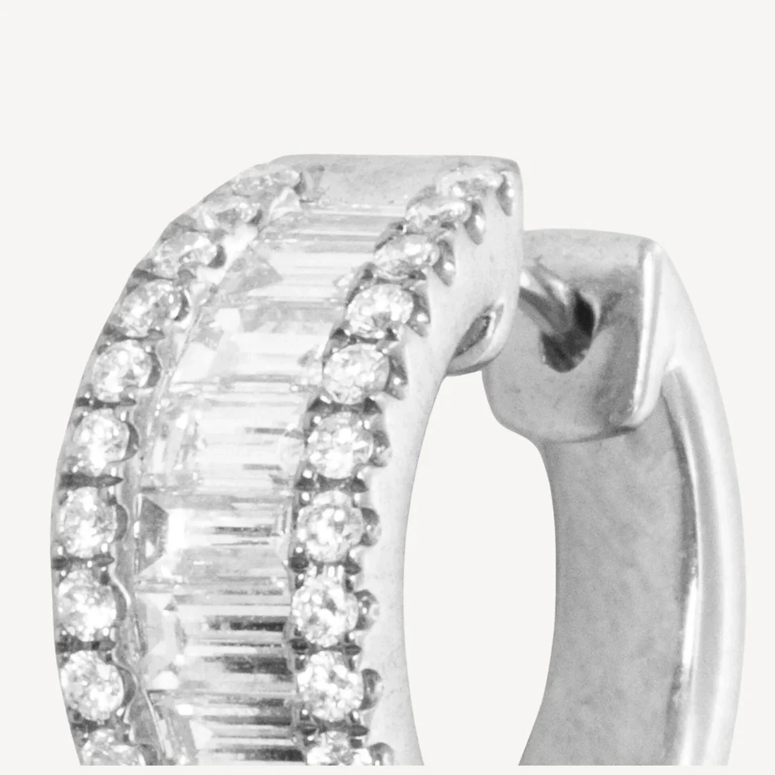Mia Gold Diamond Hoop Earrings - Image 3