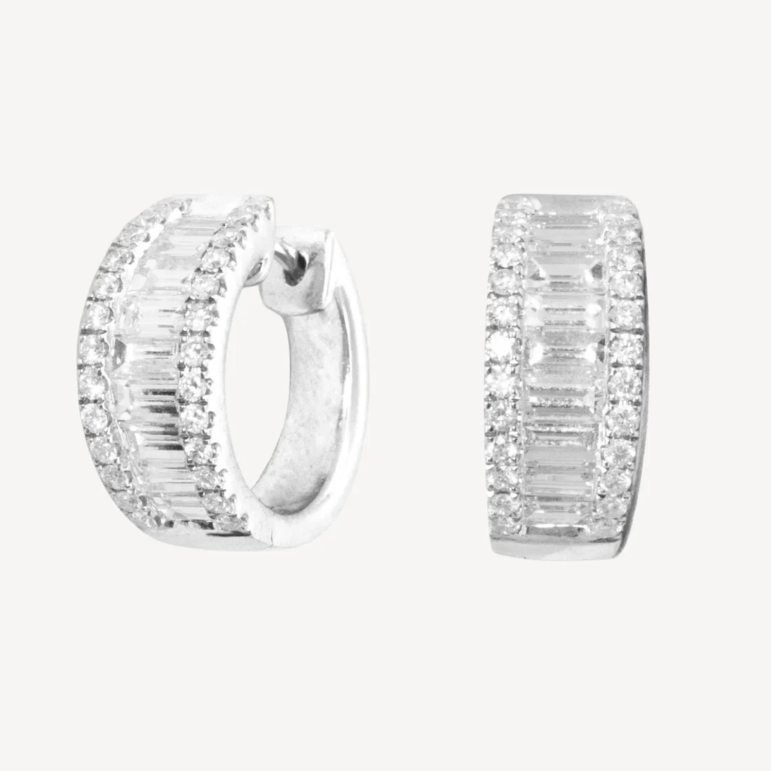 Mia Gold Diamond Hoop Earrings - Image 4