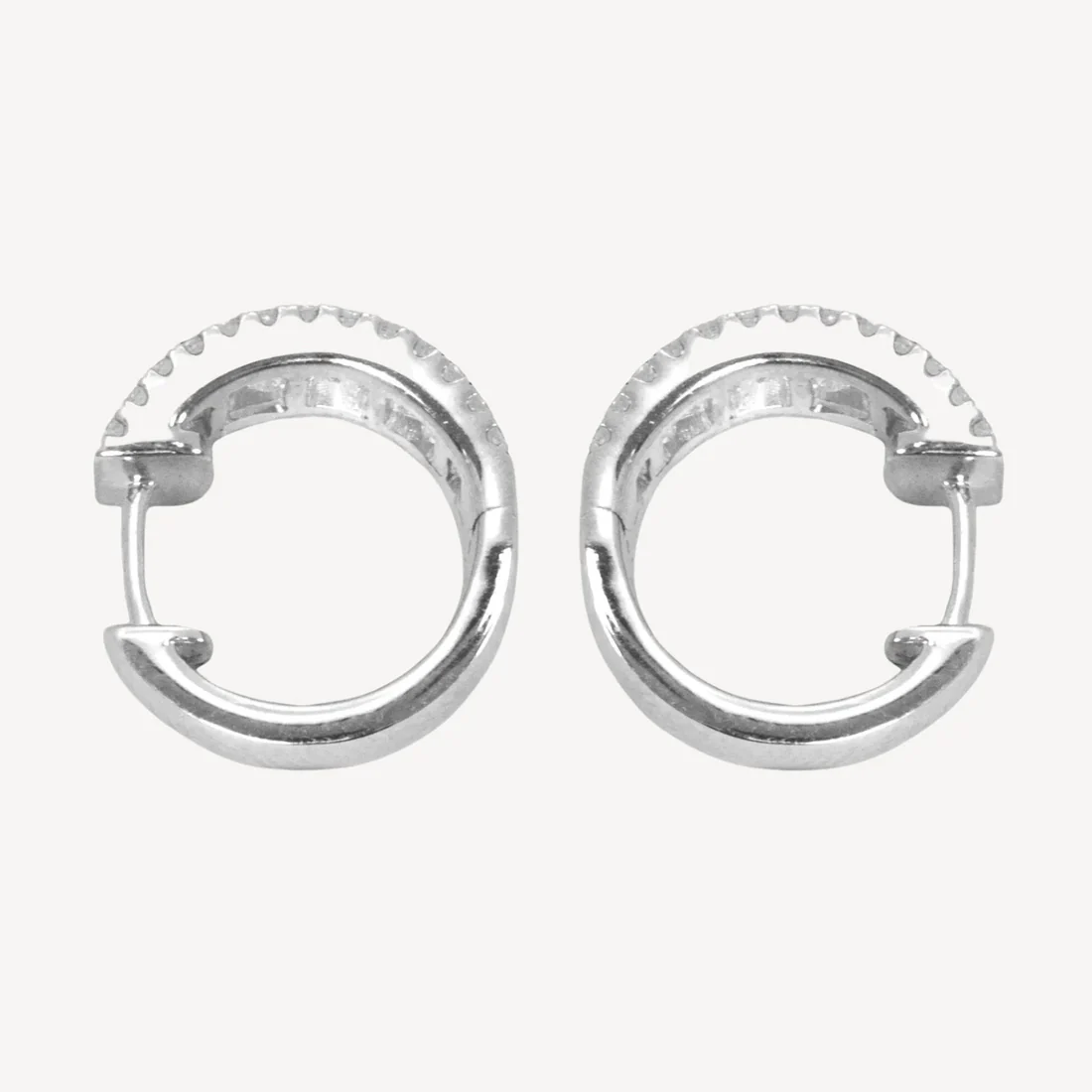 Mia Gold Diamond Hoop Earrings - Image 5